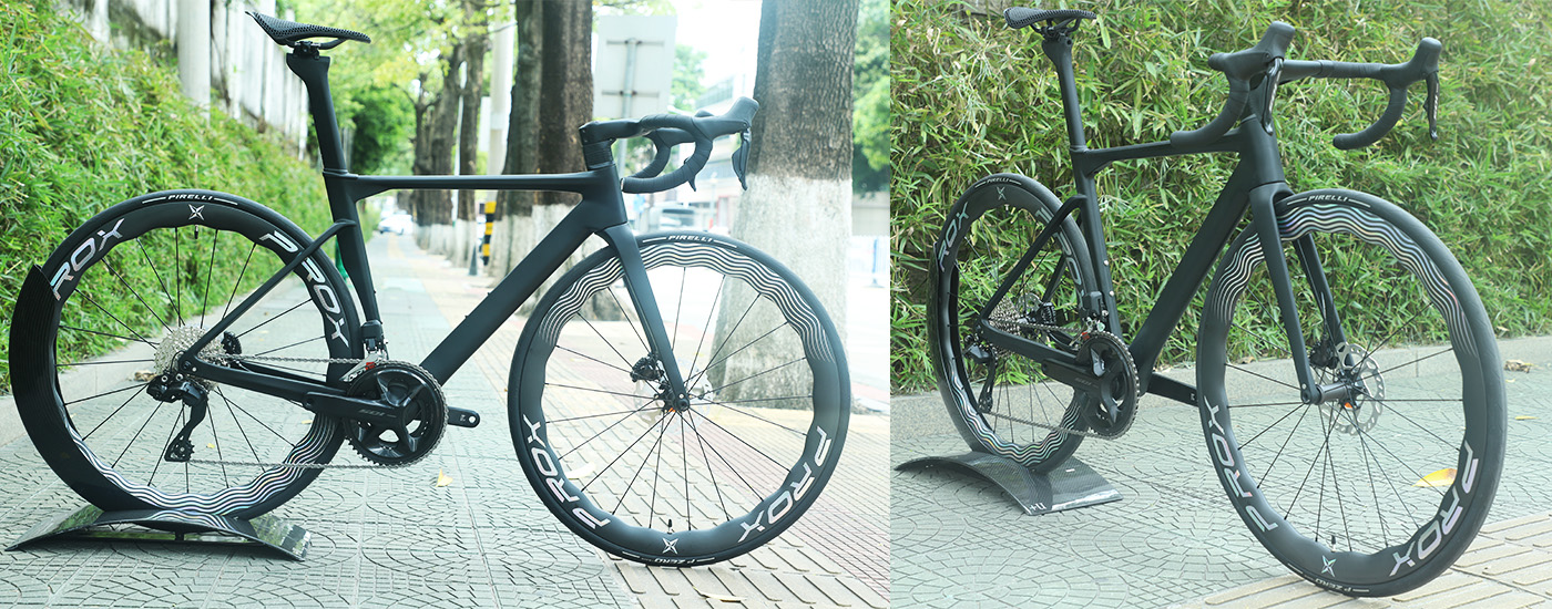 road bike with carbon bike wheels