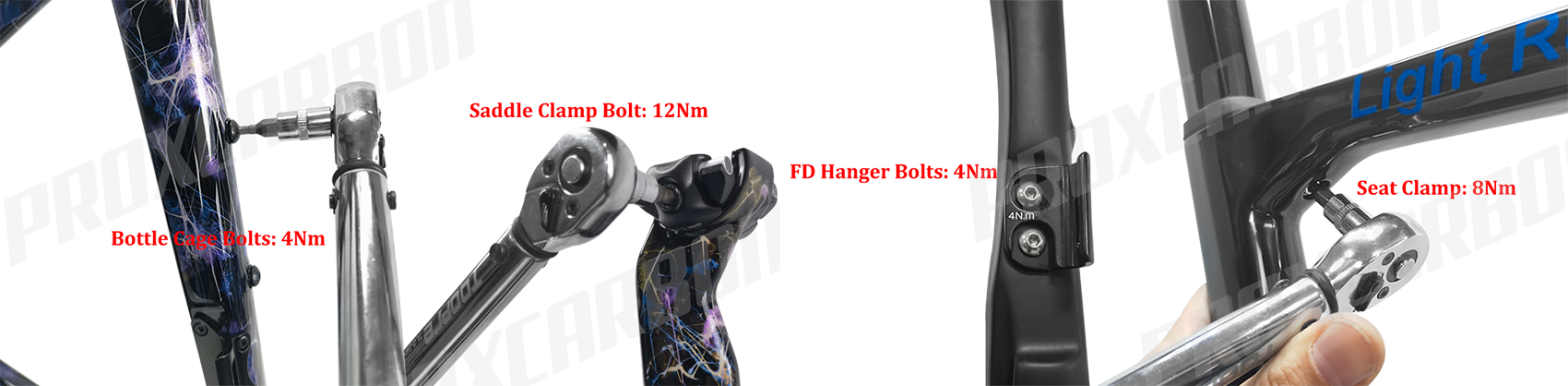 Recommended Torque For Other Accessories On ProX Carbon Frameset