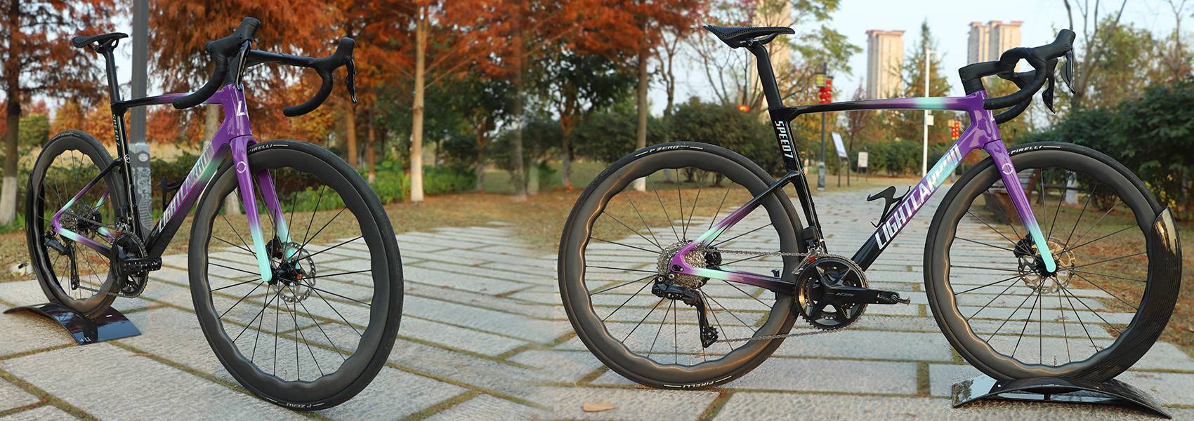 Non-paint 45-50 carbon spoke wheels built on PXR017-D frame