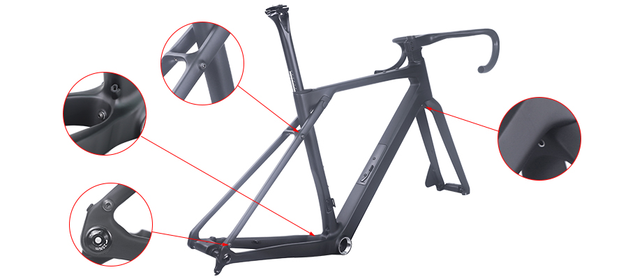 smart mounts on the gravel frame