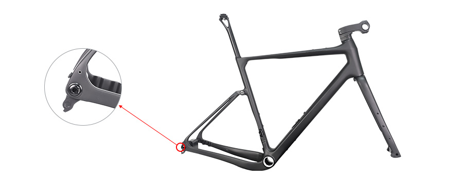 carbon gravel frame with UDH Hanger