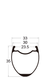 wide bicycle road rim 35mm depth