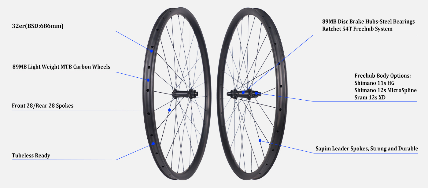 PROX 32-inch mountain bike carbon wheels PROX 32-inch mountain bike carbon wheels